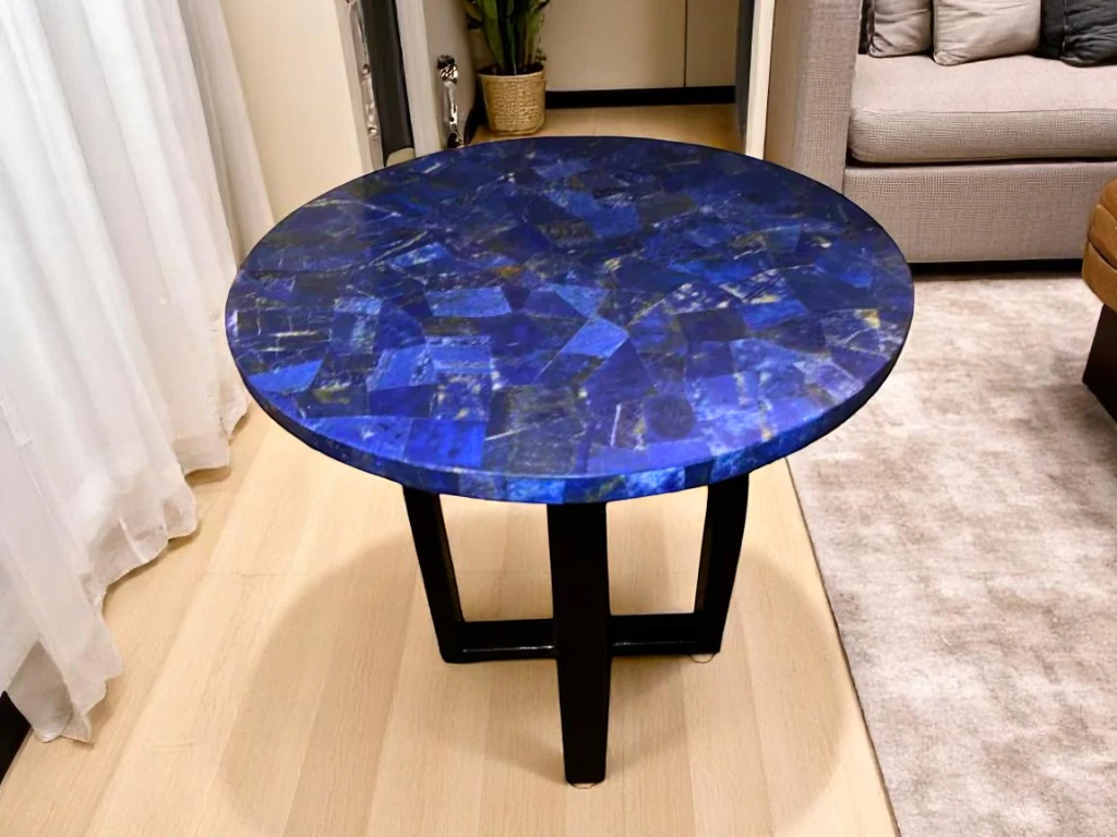 Blue Lapis Lazuli Stone Top Coffee Tables Sale 